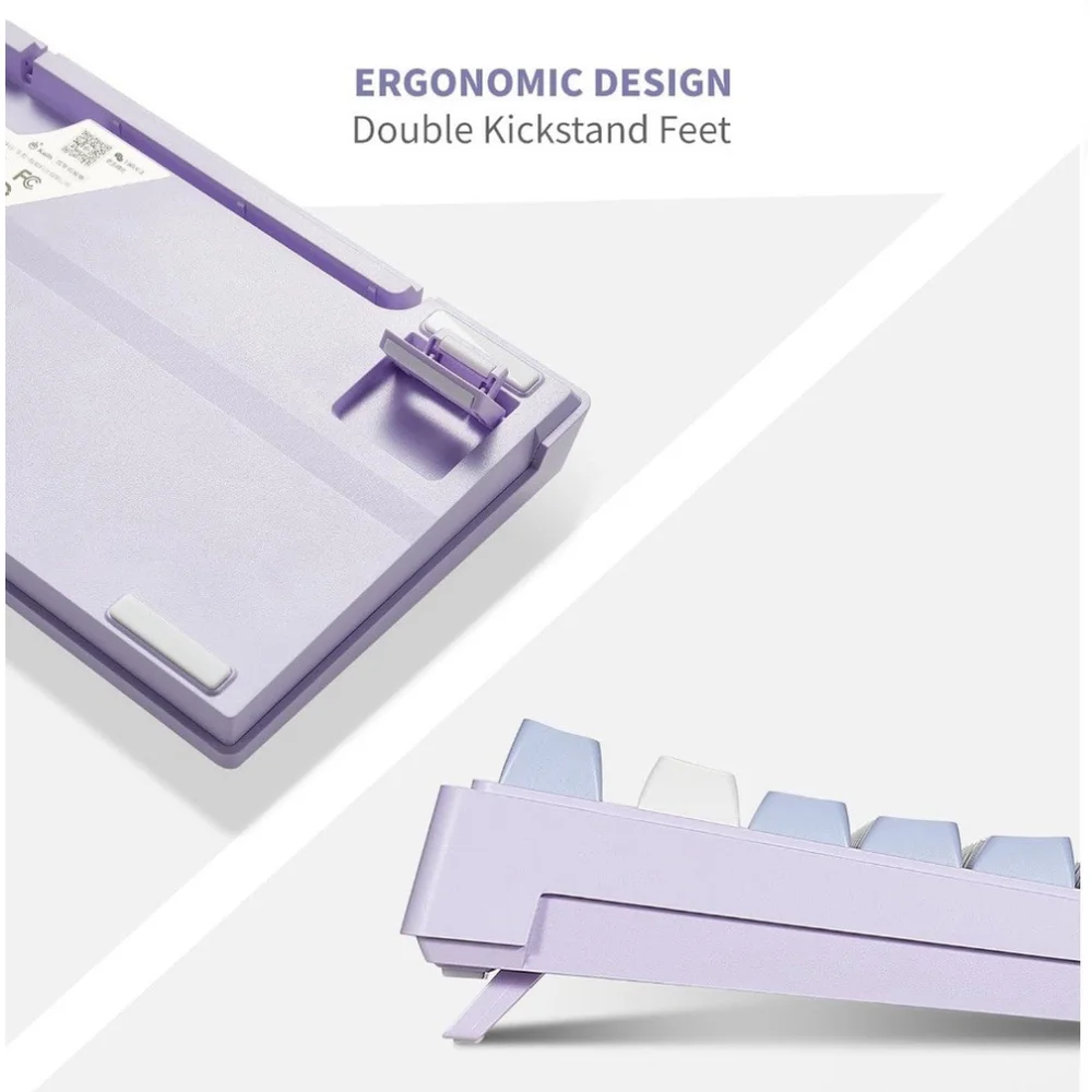 Hexgears Purple Rain M4 Mechanical Keyboard, 99 Keys•Purple/wht•Wired, Backlight
